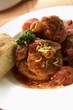 Osso buco with tomatoes and focaccia