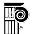 Columns ancient historic building logo