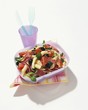Pasta salad with salami