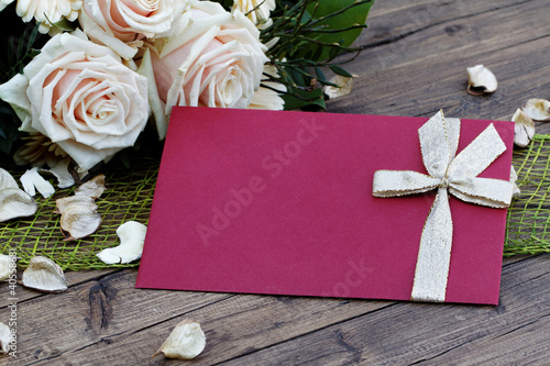 Foto: Brief mit Rosen Brief mit Rosen