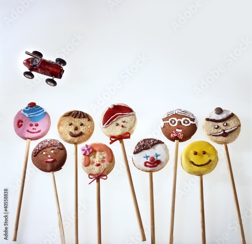 Photo: Home-made lollipop biscuits Home-made lollipop biscuits