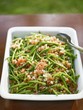 French bean salad with bacon
