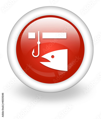 Illustration: Light Red Icon "Ice Fishing" Light Red Icon "Ice Fishing"