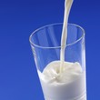 Pouring milk into a glass