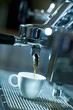 Espresso running into a cup