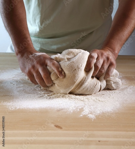 Photo: Kneading dough Kneading dough