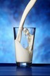 Pouring milk into a glass