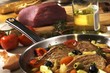 Veal escalopes in white wine with olives