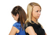 Two young attractive women standing