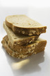 Slices of bread in a pile