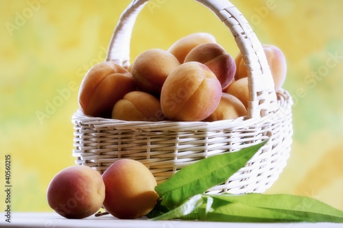 Photo: Apricots in a basket Apricots in a basket