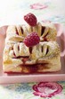 Two raspberry turnovers