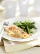 Salmon with mascarpone and asparagus