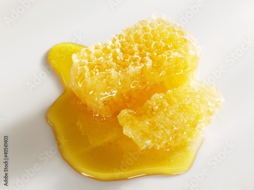Photo: A honeycomb with honey A honeycomb with honey