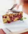 A piece of cranberry cake