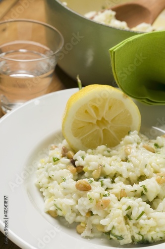 Photo: Lemon risotto with herbs and pine nuts Lemon risotto with herbs and pine nuts