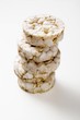 Rice wafers, in a pile