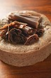 Chocolate cake decorated with chocolate fans