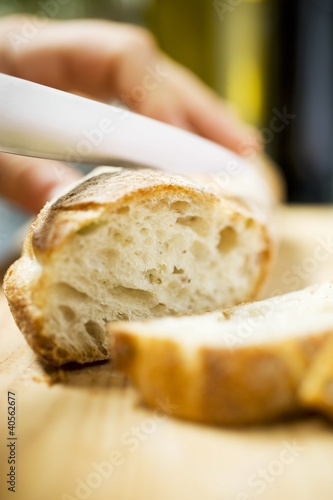 Photo: Slicing baguette Slicing baguette
