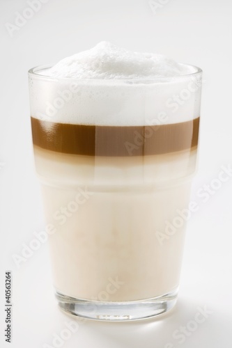 Photo: Latte macchiato in glass Latte macchiato in glass
