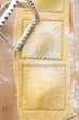 Cutting out home-made ravioli