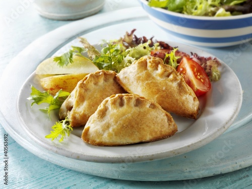 Photo: Pasties with salad Pasties with salad