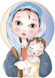Virgin Mary  and baby Jesus