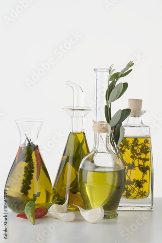 Photo: Various herb and spice oils Various herb and spice oils