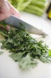 Chopping parsley