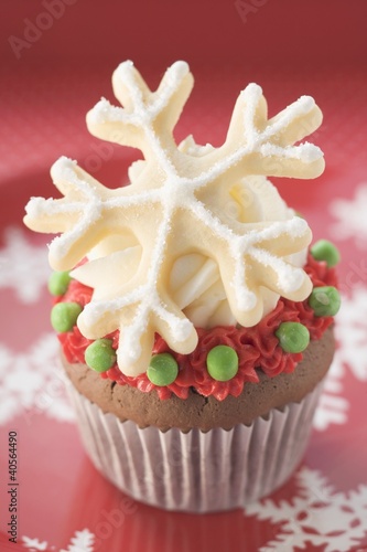 Photo: Chocolate cupcake for Christmas Chocolate cupcake for Christmas