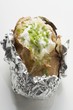 Baked potato with quark and chives
