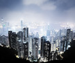 Hong Kong island from Victoria's Peak at night