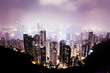 Hong Kong island from Victoria's Peak at night