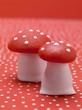 Marzipan fly agaric mushrooms