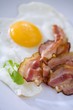 Fried bacon and egg