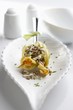 Courgette flower stuffed with mince and rice
