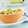 Cornflakes with kiwi fruit