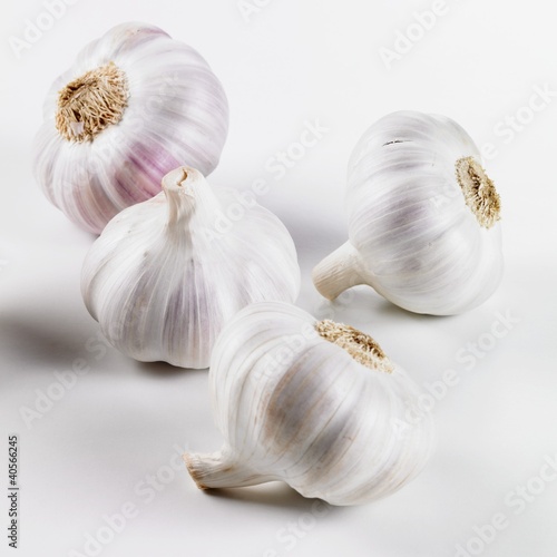 Photo: Four garlic bulbs Four garlic bulbs