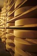 Cheeses in maturing cellar