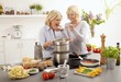 Women tasting the tomato sauce
