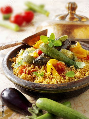 Photo: Couscous with fried vegetables Couscous with fried vegetables