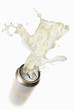 Beer splashing out of can