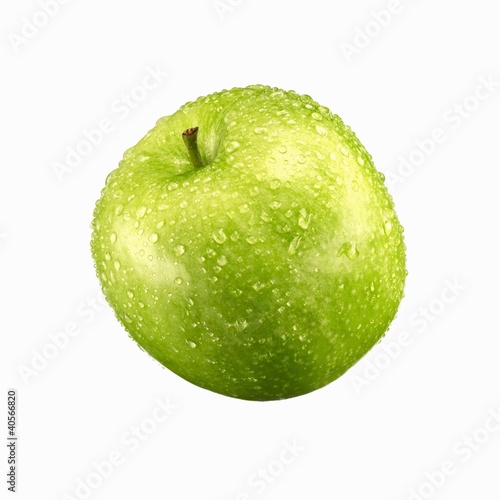 Foto: Green apple with drops of water Green apple with drops of water