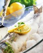 Sea bass in salt crust