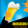 Cheers, Beer Art Deco Stle Poster