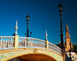 Spanish square in Sevilla at summer, Spain