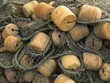 Photo: float old fishing nets closeup float old fishing nets closeup