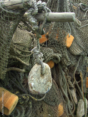 Photo: old fishing nets closeup old fishing nets closeup