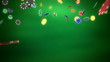 Casino chips dropping green background Casino chips dropping green background
