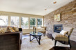 Photo: Beautiful modern large bright living room. Beautiful modern large bright living room.